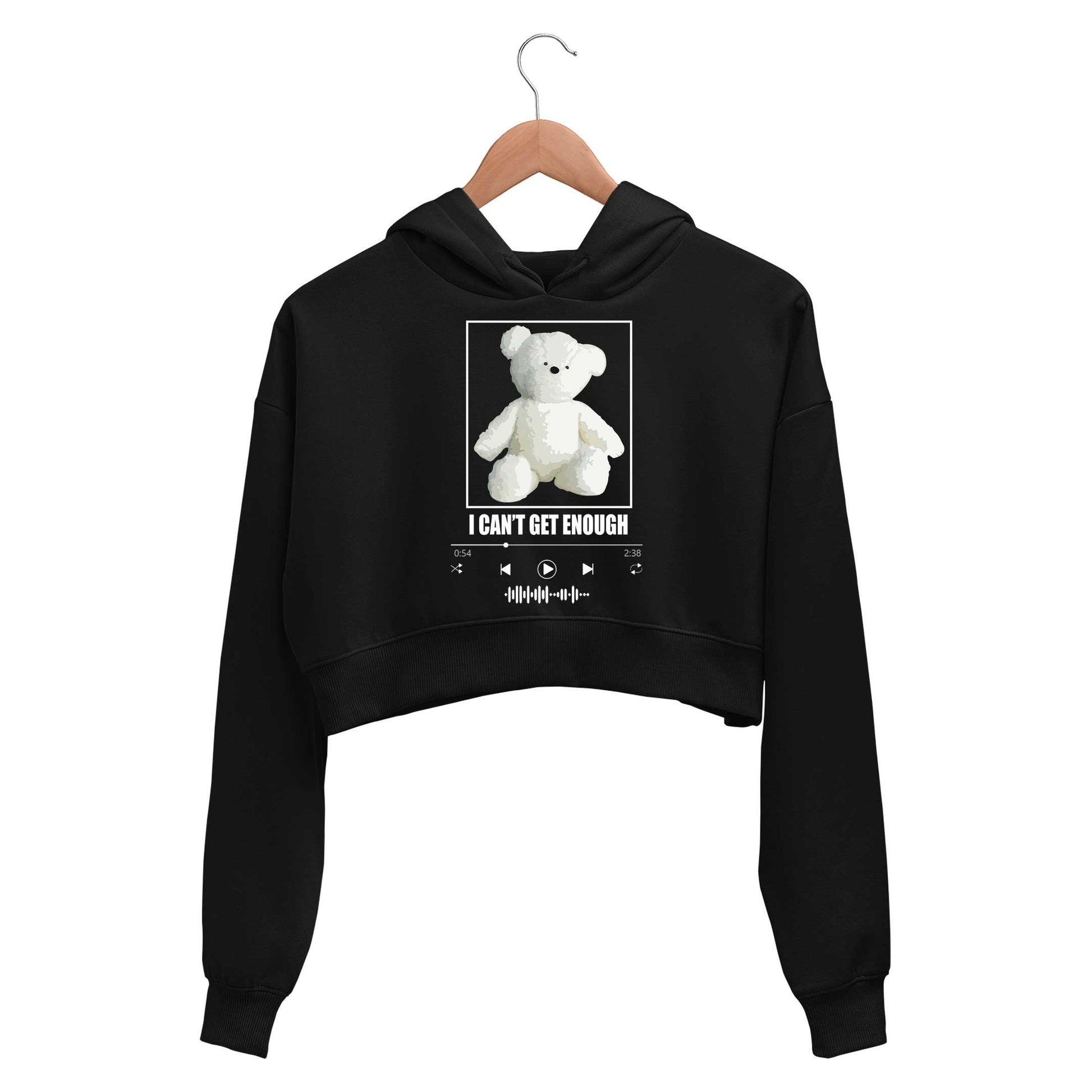 selena gomez i can't get enough crop hoodie hooded sweatshirt upper winterwear music band buy online india the banyan tee tbt men women girls boys unisex black