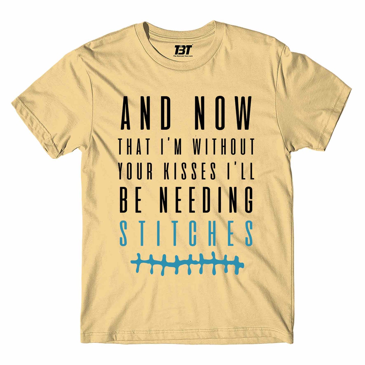 shawn mendes stitches t-shirt music band buy online india the banyan tee tbt men women girls boys unisex beige