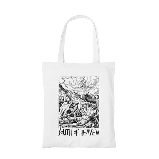 slayer south of heaven tote bag hand printed cotton women men unisex