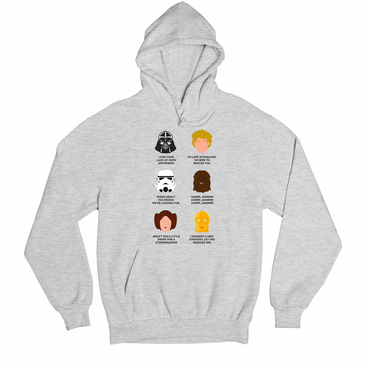 star wars who said what hoodie hooded sweatshirt winterwear tv & movies buy online india the banyan tee tbt men women girls boys unisex gray dialogues