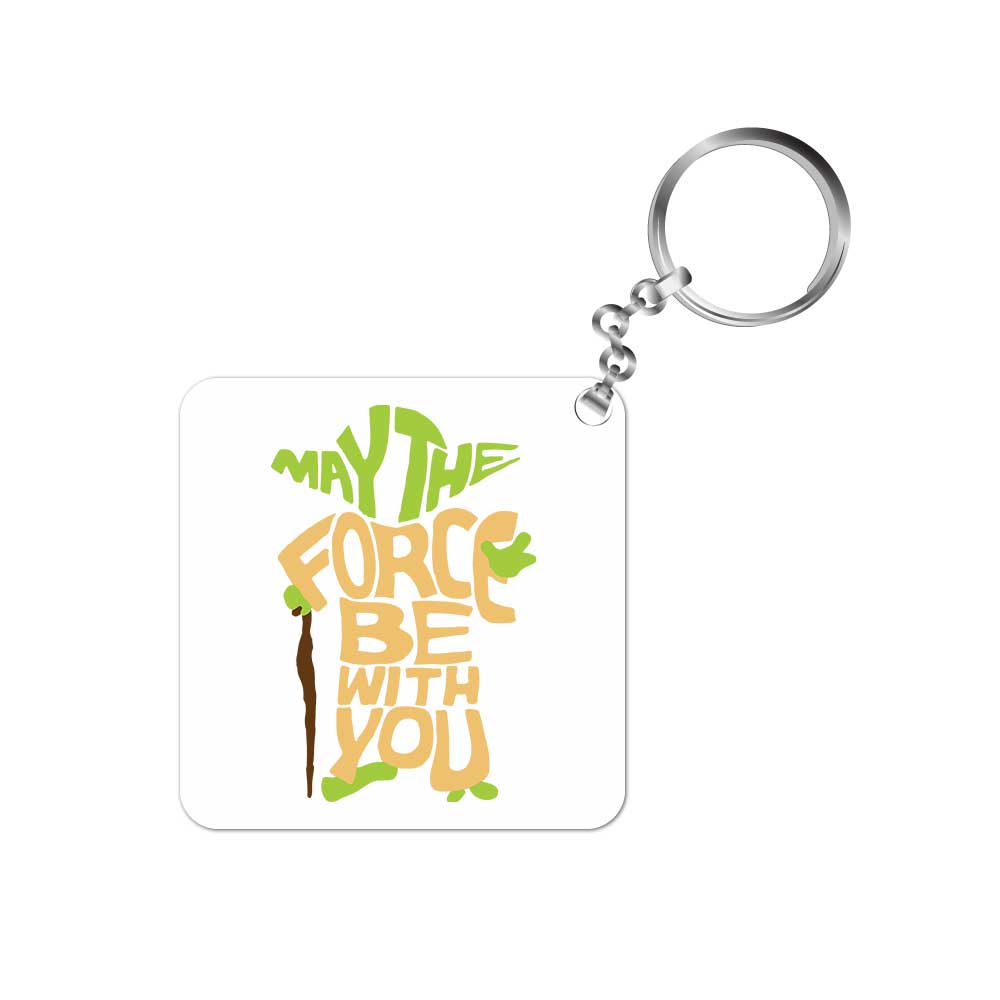 star wars may the force be with you keychain keyring for car bike unique home tv & movies buy online india the banyan tee tbt men women girls boys unisex  yoda