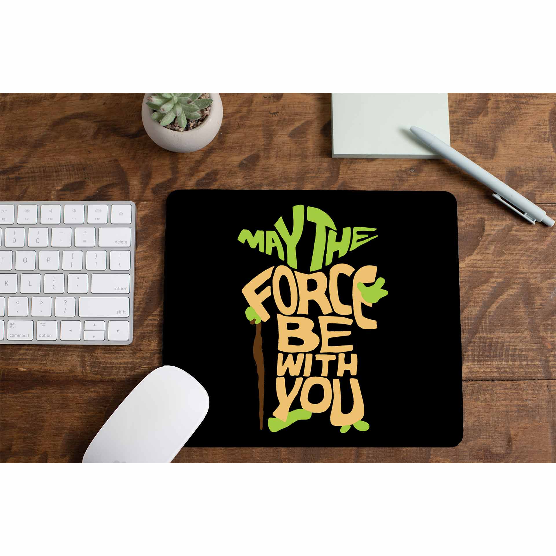 star wars may the force be with you mousepad logitech large anime tv & movies buy online india the banyan tee tbt men women girls boys unisex  yoda