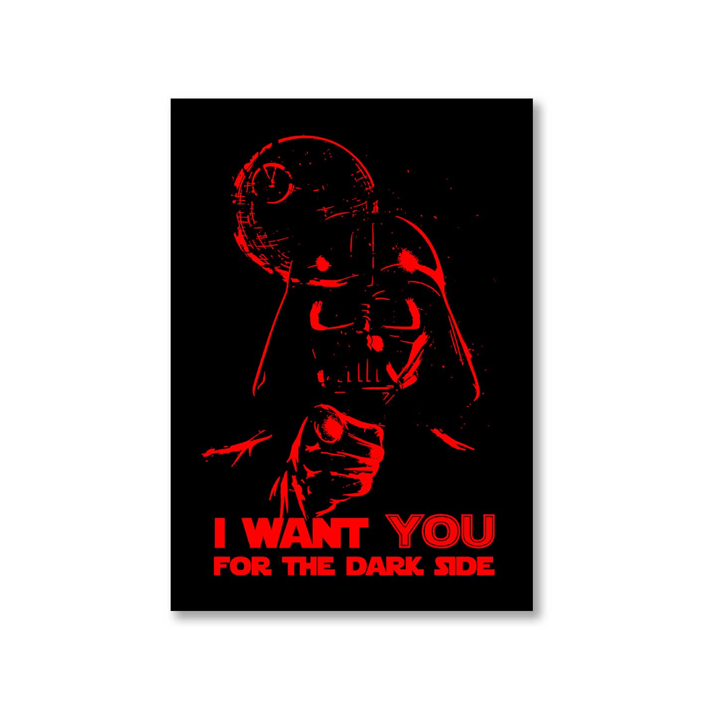 star wars i want you for the dark side poster wall art buy online india the banyan tee tbt a4 darth vader