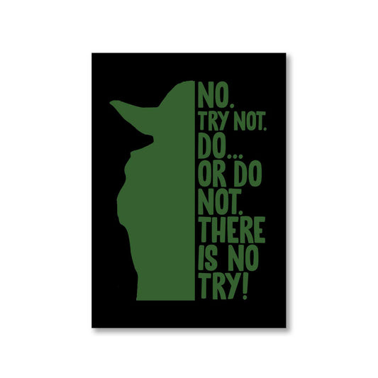star wars there is no try poster wall art buy online india the banyan tee tbt a4 yoda