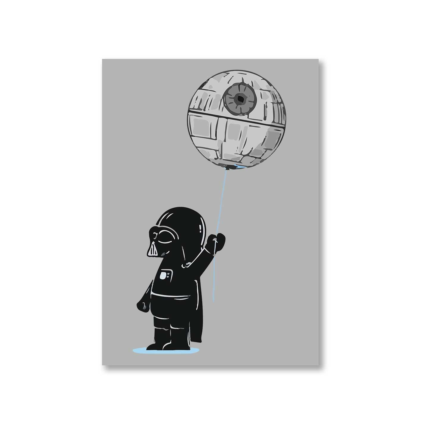 star wars darth's balloon poster wall art buy online india the banyan tee tbt a4