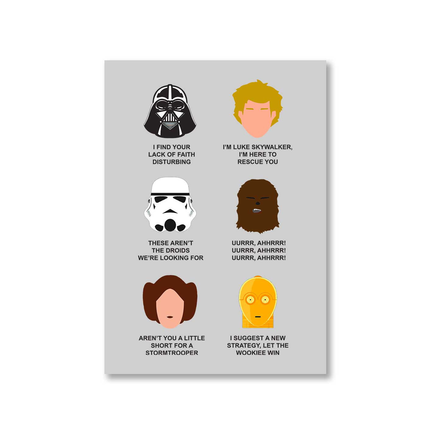 star wars who said what poster wall art buy online india the banyan tee tbt a4 dialogues