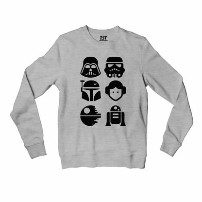 star wars star cast sweatshirt upper winterwear tv & movies buy online india the banyan tee tbt men women girls boys unisex gray