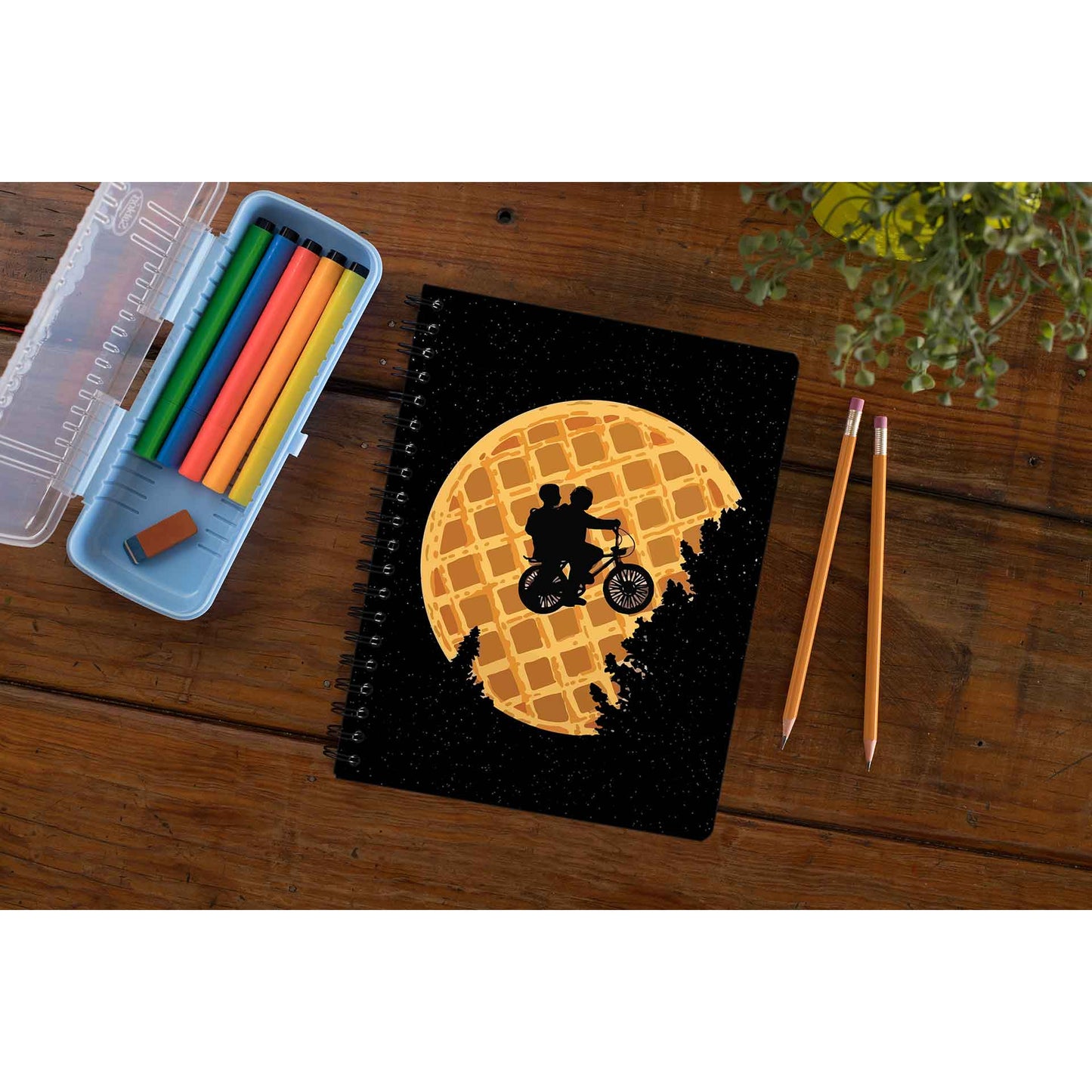 stranger things eggo notebook notepad diary buy online india the banyan tee tbt unruled stranger things eleven demogorgon shadow monster dustin quote vector art clothing accessories merchandise