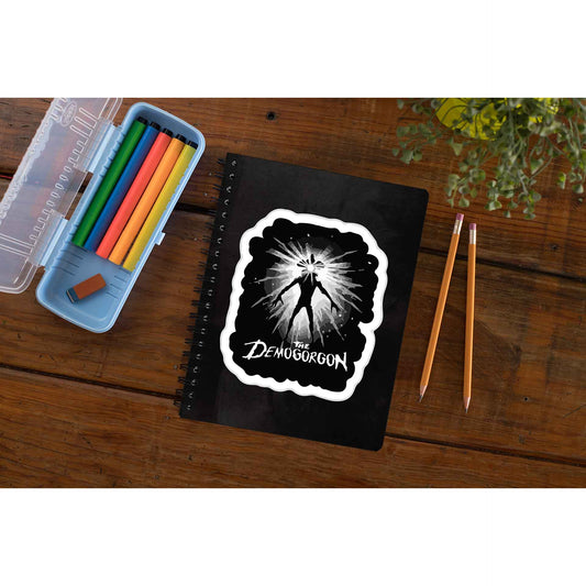 stranger things the demogorgon notebook notepad diary buy online india the banyan tee tbt unruled stranger things eleven demogorgon shadow monster dustin quote vector art clothing accessories merchandise