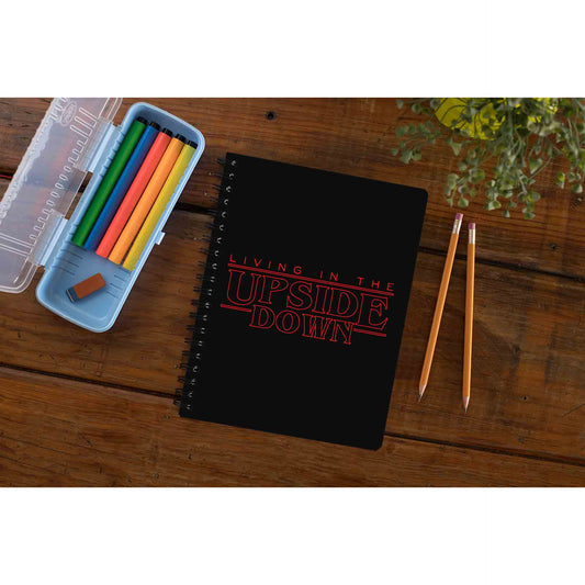 stranger things the upside down notebook notepad diary buy online india the banyan tee tbt unruled stranger things eleven demogorgon shadow monster dustin quote vector art clothing accessories merchandise