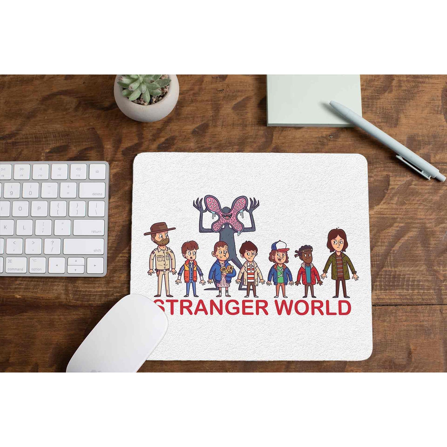 stranger things stranger world mousepad logitech large anime tv & movies buy online india the banyan tee tbt men women girls boys unisex  stranger things eleven demogorgon shadow monster dustin quote vector art clothing accessories merchandise