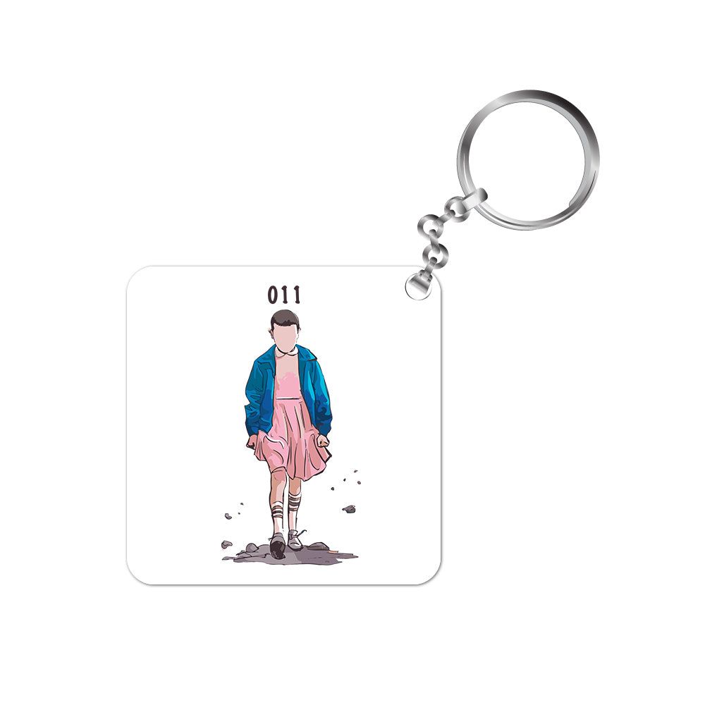 stranger things eleven keychain keyring for car bike unique home tv & movies buy online india the banyan tee tbt men women girls boys unisex  stranger things eleven demogorgon shadow monster dustin quote vector art clothing accessories merchandise