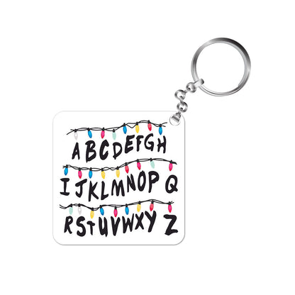 stranger things alphabet wall keychain keyring for car bike unique home tv & movies buy online india the banyan tee tbt men women girls boys unisex  stranger things eleven demogorgon shadow monster dustin quote vector art clothing accessories merchandise