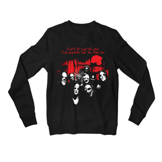 slipknot surfacing sweatshirt upper winterwear music band buy online india the banyan tee tbt men women girls boys unisex black