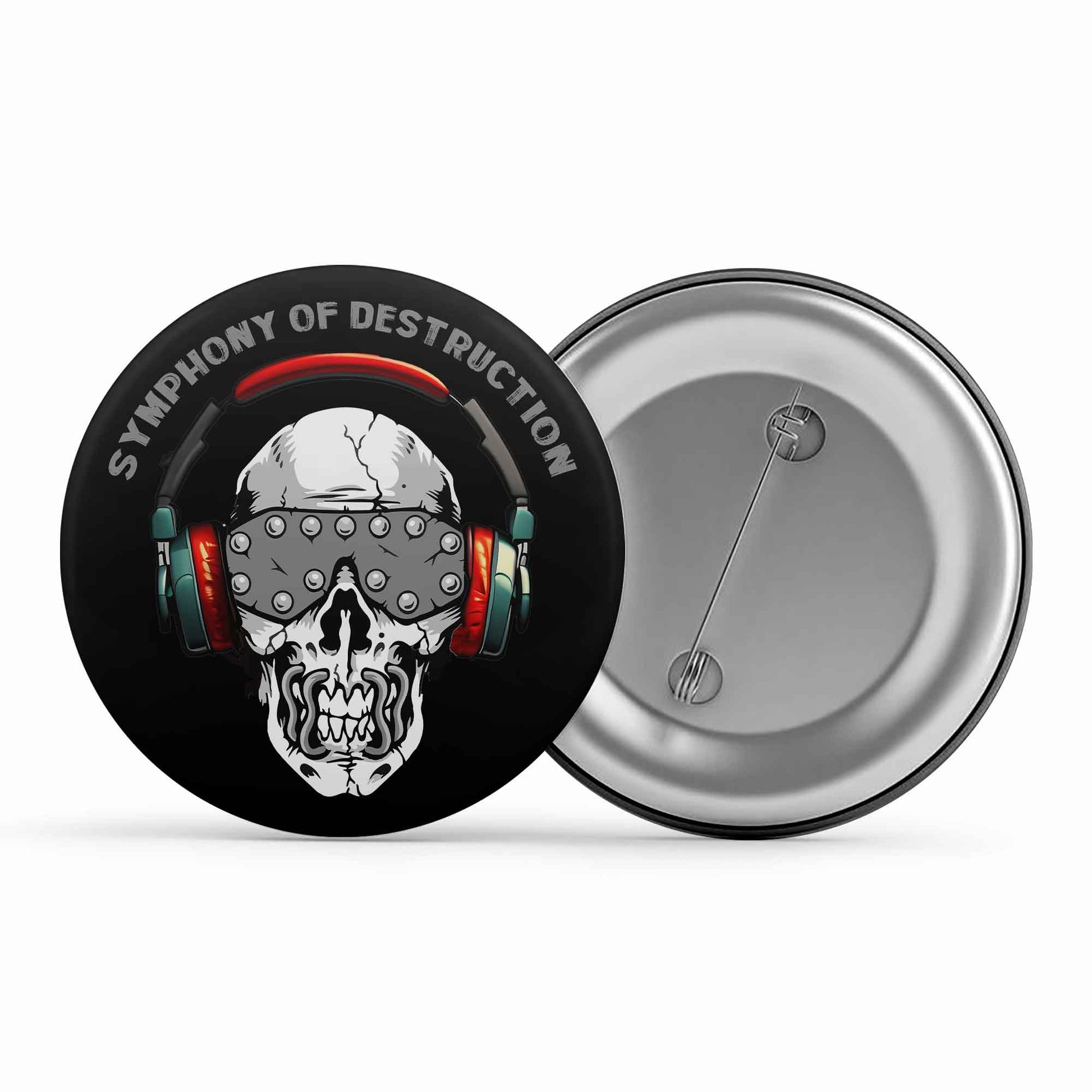 megadeth symphony of destruction badge pin button music band buy online india the banyan tee tbt men women girls boys unisex