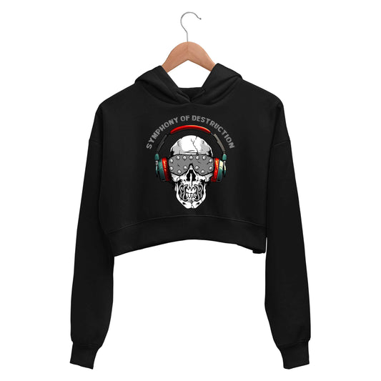 megadeth symphony of destruction crop hoodie hooded sweatshirt upper winterwear music band buy online india the banyan tee tbt men women girls boys unisex black