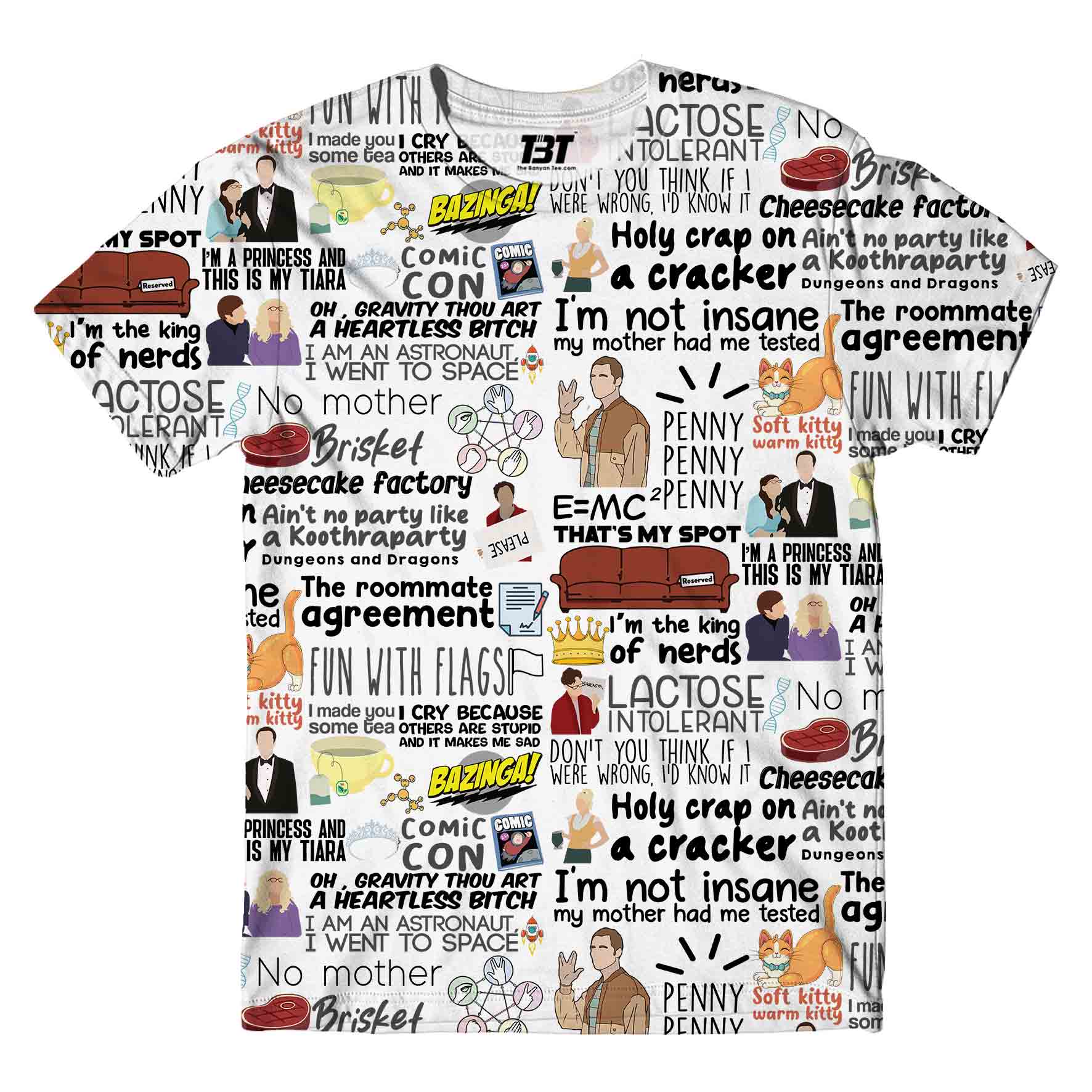 the big bang theory aop t-shirt all over printed pattern aop t-shirt tv show netflix buy online india the banyan tee tbt men women girls boys unisex black