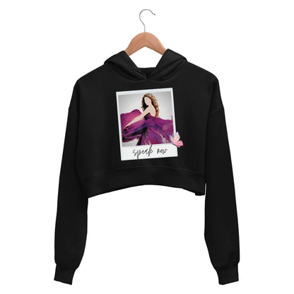 taylor swift speak now crop hoodie hooded sweatshirt upper winterwear music band buy online india the banyan tee tbt men women girls boys unisex black