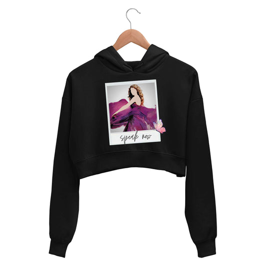 taylor swift speak now crop hoodie hooded sweatshirt upper winterwear music band buy online india the banyan tee tbt men women girls boys unisex black