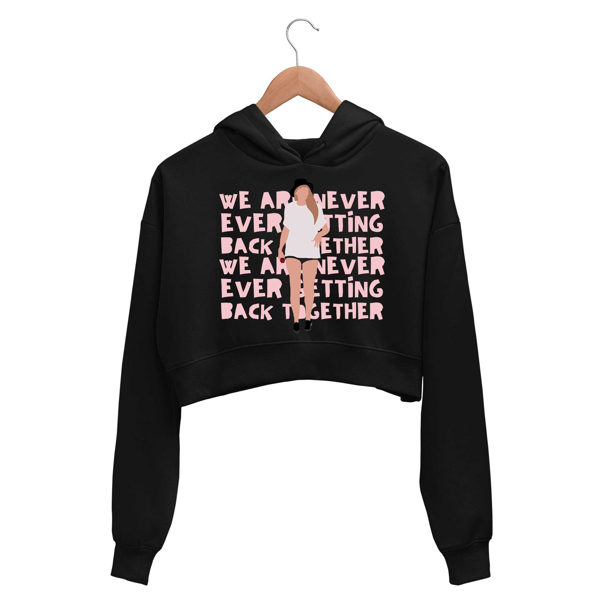 taylor swift getting back together crop hoodie hooded sweatshirt upper winterwear music band buy online india the banyan tee tbt men women girls boys unisex black 