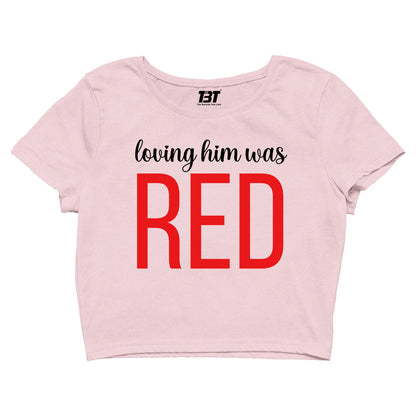 taylor swift red crop top music band buy online india the banyan tee tbt men women girls boys unisex xs loving him was