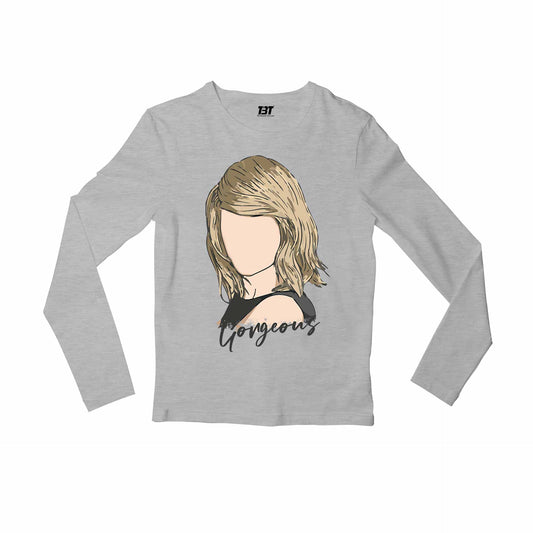 taylor swift gorgeous full sleeves long sleeves music band buy online india the banyan tee tbt men women girls boys unisex gray