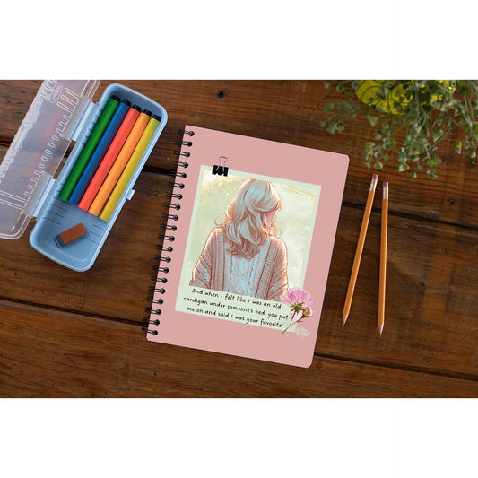 taylor swift old cardigan notebook notepad diary buy online india the banyan tee tbt unruled 