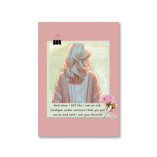 taylor swift old cardigan poster wall art buy online india the banyan tee tbt a4 