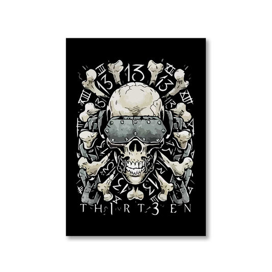 megadeth th1rt3en poster wall art buy online india the banyan tee tbt a4