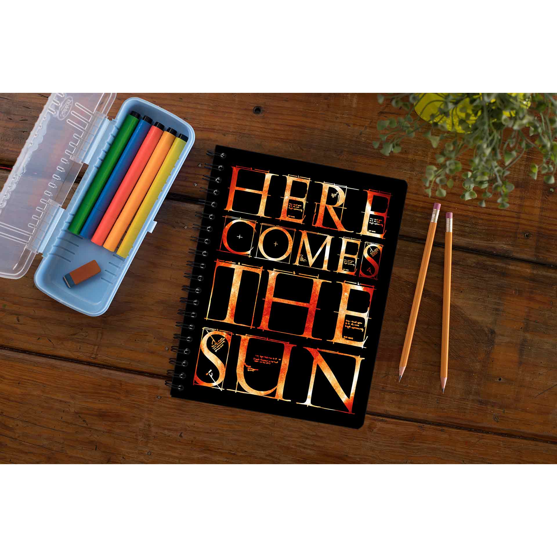 The Beatles Notebook - Here Comes The Sun Notebook The Banyan Tee TBT Notepad paper online diary personal girls cute office under 100