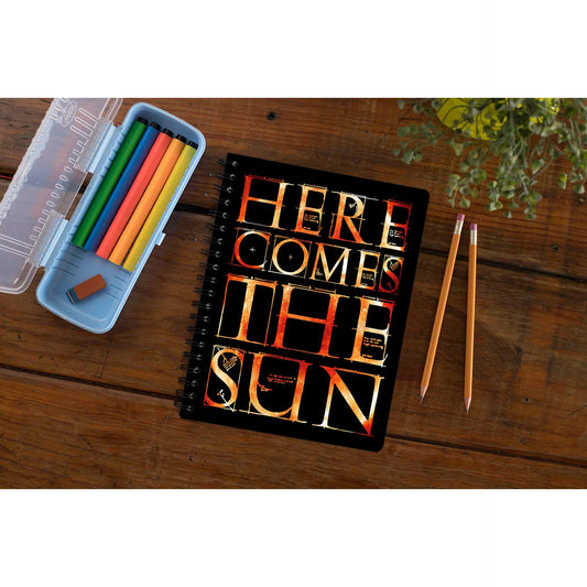 The Beatles Notebook - Here Comes The Sun Notebook The Banyan Tee TBT Notepad paper online diary personal girls cute office under 100