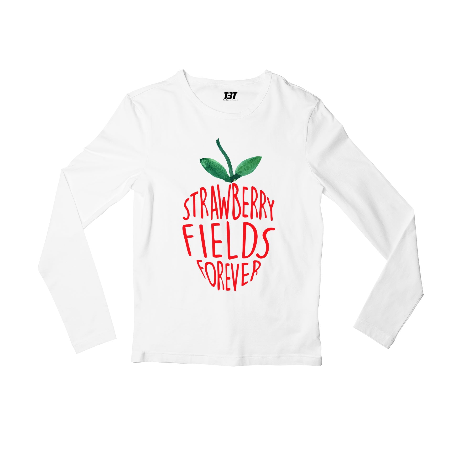The Beatles Full Sleeves T-shirt Long Sleeves - Strawberry Fields Forever Full Sleeves T-shirt Long Sleeves The Banyan Tee TBT