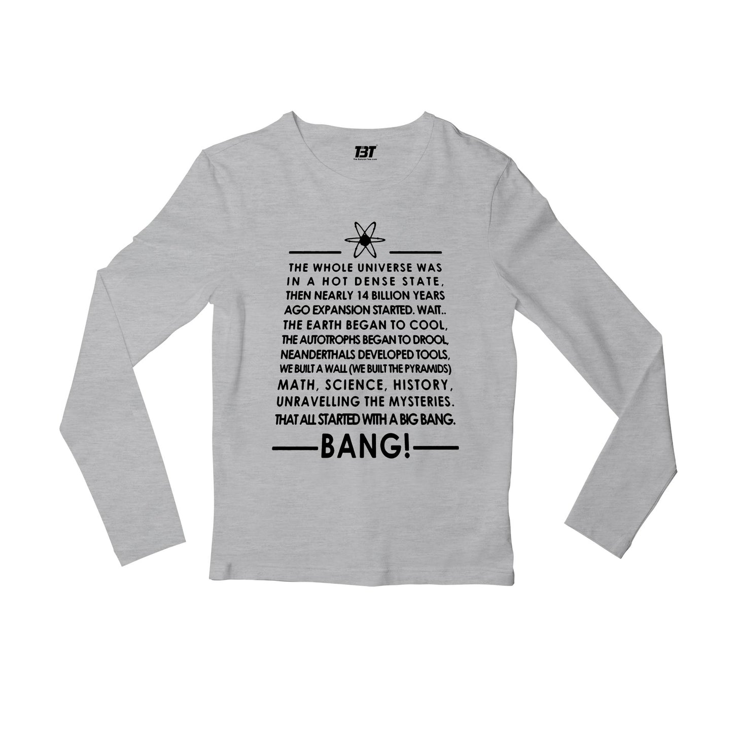 The Big Bang Theory Full Sleeves T-shirt - Title Song Full Sleeves T-shirt The Banyan Tee TBT