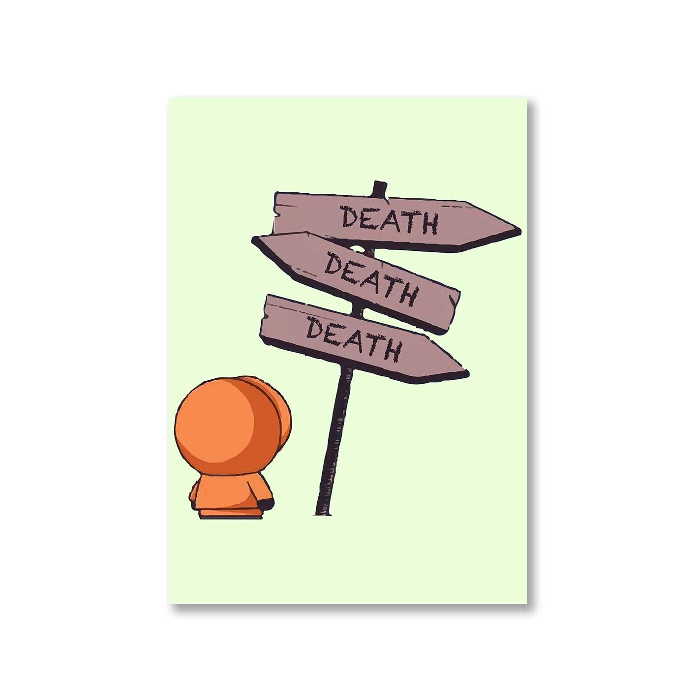 south park the deadly signboard poster wall art buy online india the banyan tee tbt a4 south park kenny cartman stan kyle cartoon character illustration