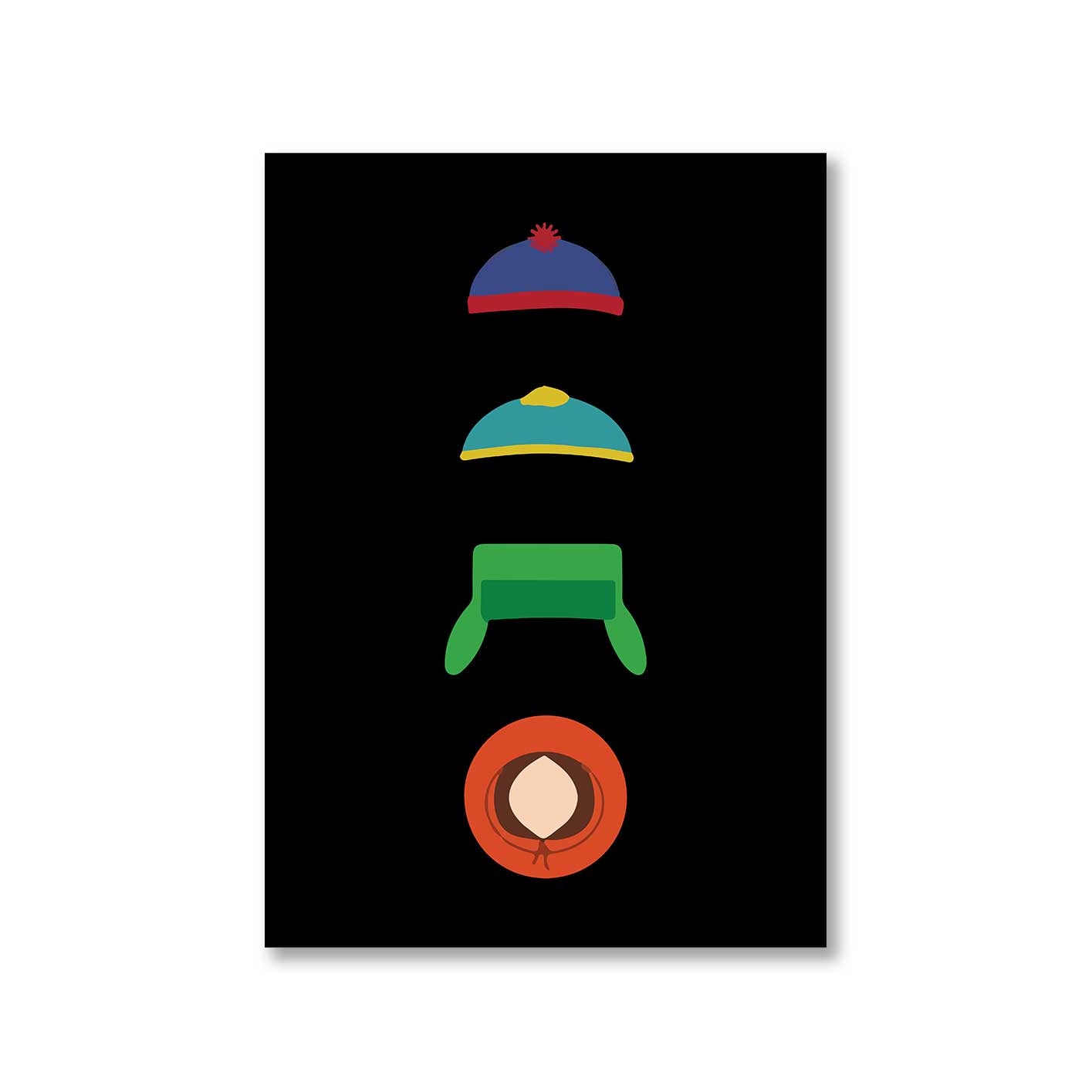 south park the hats poster wall art buy online india the banyan tee tbt a4 south park kenny cartman stan kyle cartoon character illustration