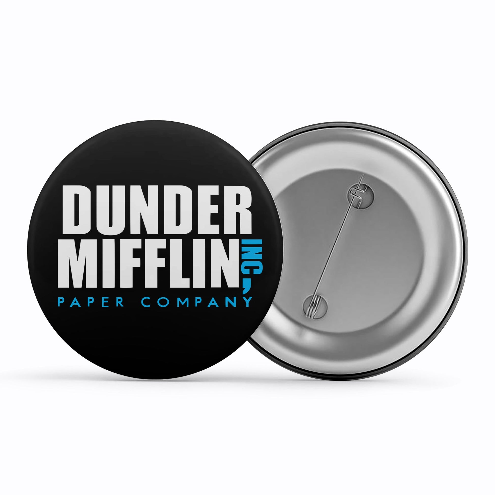 the office dunder mifflin badge pin button tv & movies buy online india the banyan tee tbt men women girls boys unisex  - paper company