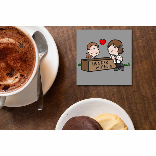 the office jim & pam coasters wooden table cups indian tv & movies buy online india the banyan tee tbt men women girls boys unisex