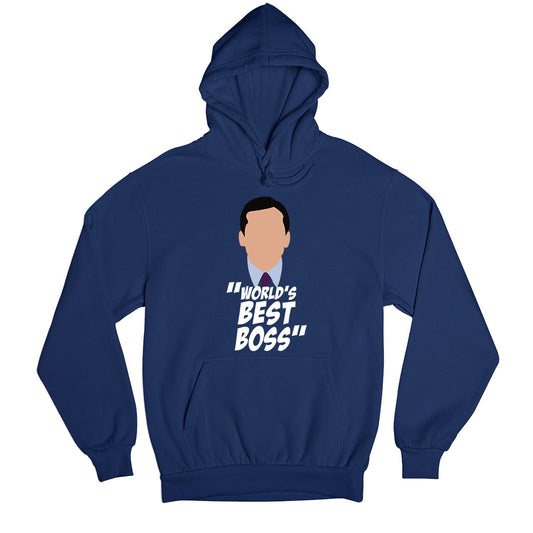 the office world's best boss hoodie hooded sweatshirt winterwear tv & movies buy online india the banyan tee tbt men women girls boys unisex black - michael scott