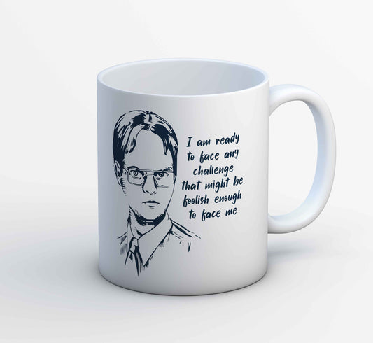 the office dwight mug coffee ceramic tv & movies buy online india the banyan tee tbt men women girls boys unisex  - i am ready to face any challenge