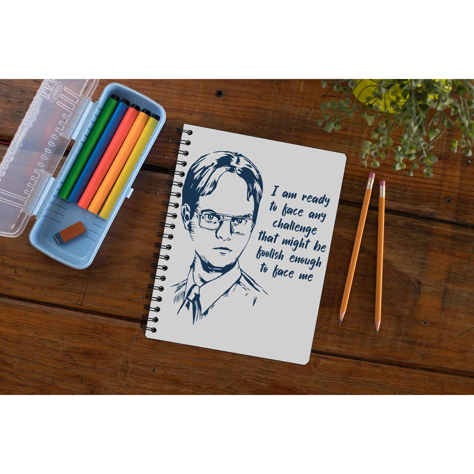 the office dwight notebook notepad diary buy online india the banyan tee tbt unruled - i am ready to face any challenge