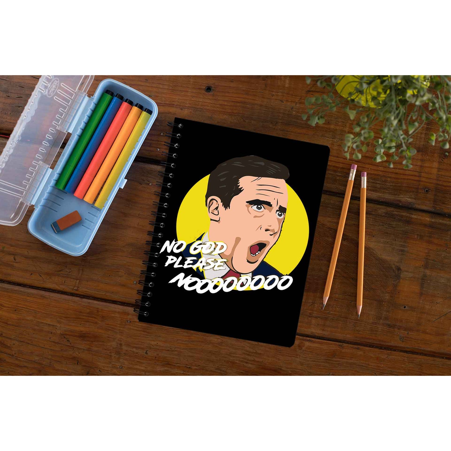 the office god no please no notebook notepad diary buy online india the banyan tee tbt unruled - michael scott