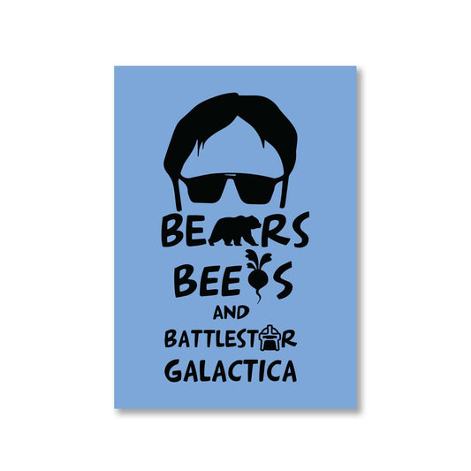the office bears beets & battlestar galactica poster wall art buy online india the banyan tee tbt a4 - dwight
