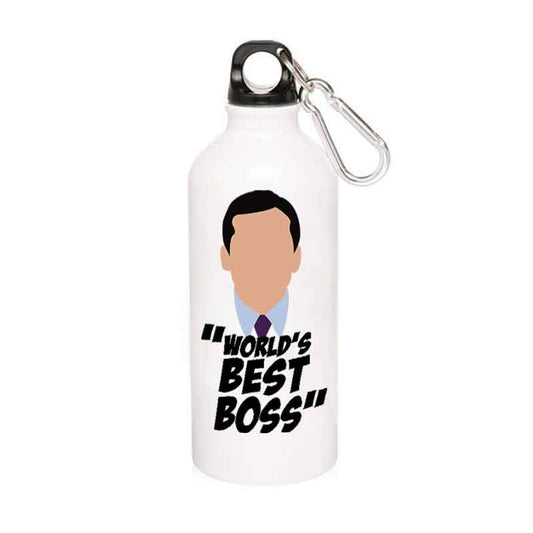 the office world's best boss sipper steel water bottle flask gym shaker tv & movies buy online india the banyan tee tbt men women girls boys unisex  - michael scott