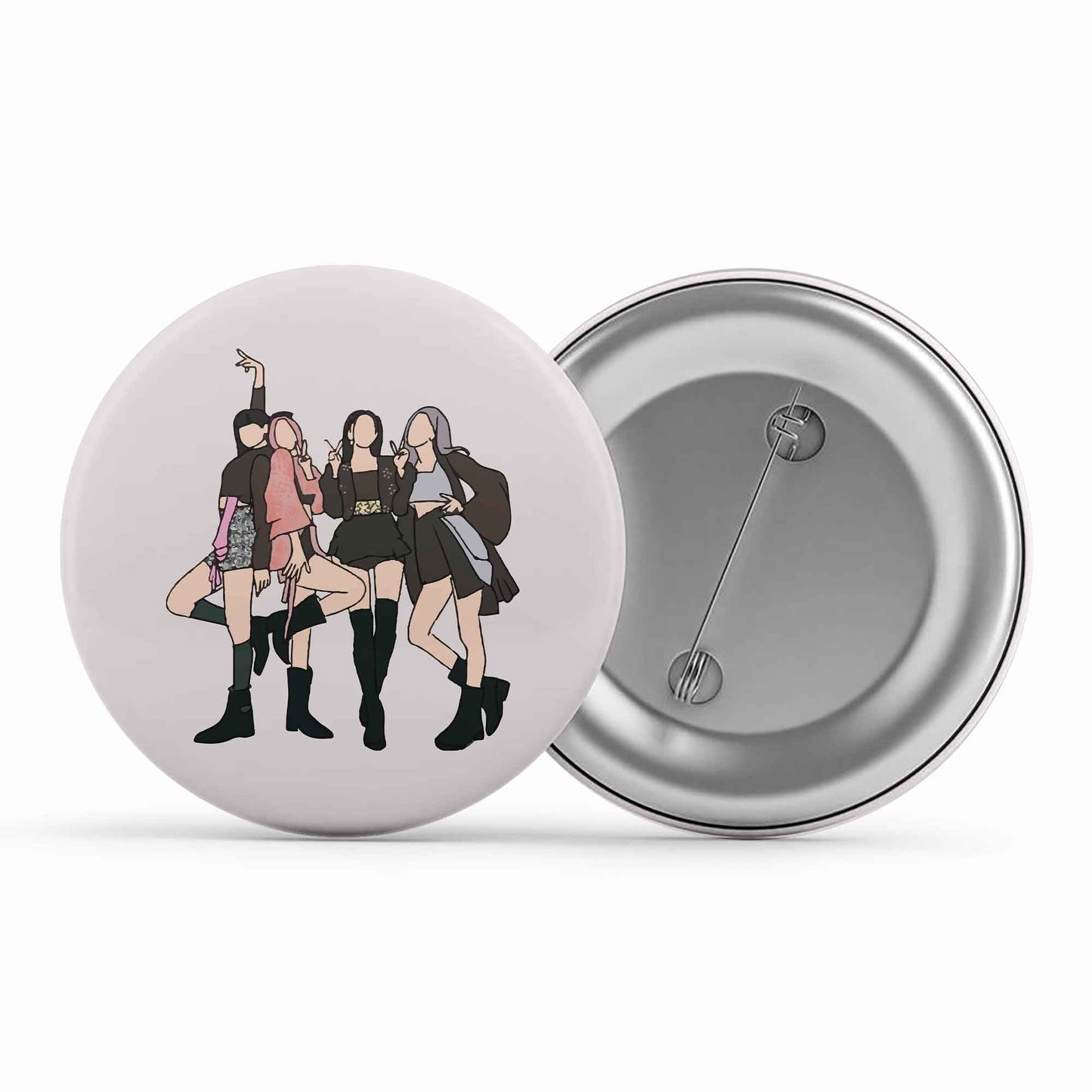 black pink the queens of k pop badge pin button music band buy online india the banyan tee tbt men women girls boys unisex  song k pop jennie lisa jisoo rose