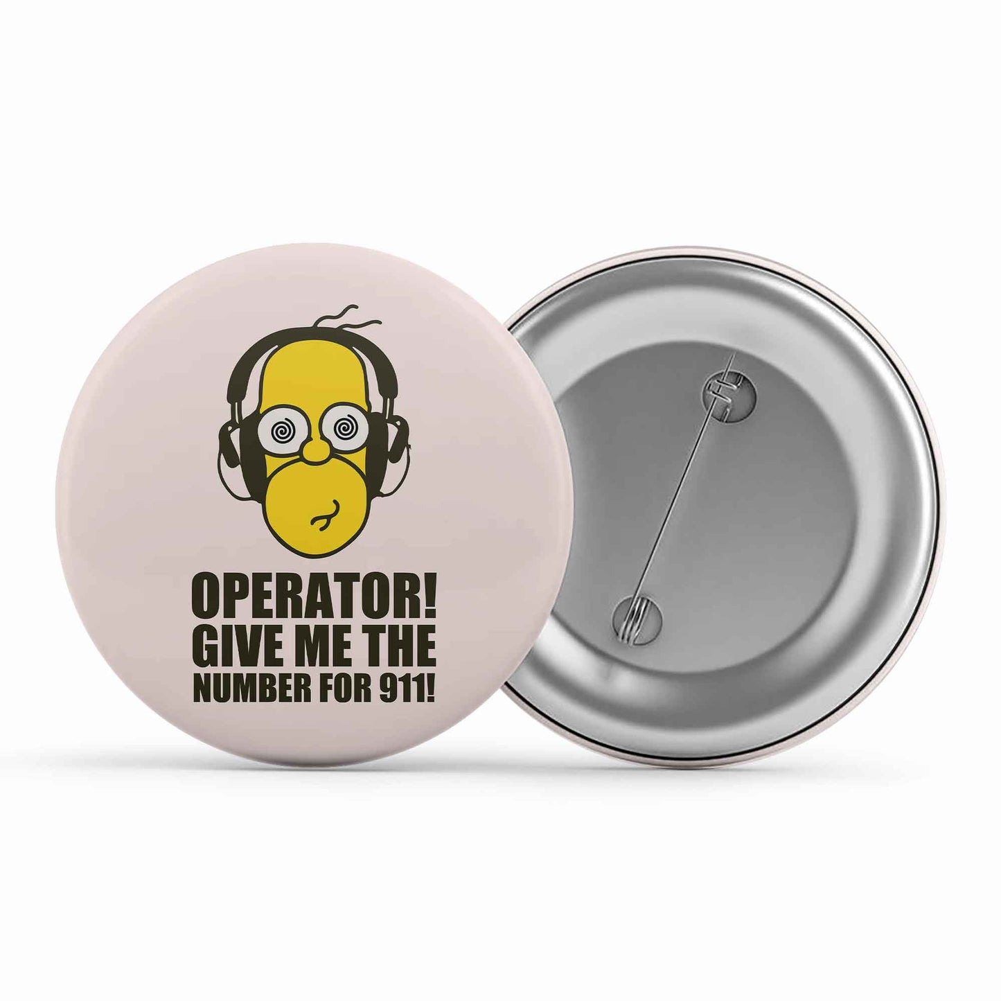the simpsons number for 911 badge pin button tv & movies buy online india the banyan tee tbt men women girls boys unisex  - homer simpson