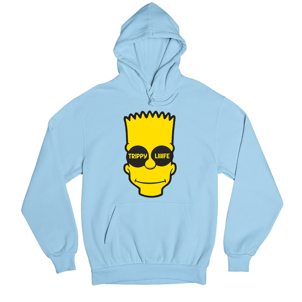 the simpsons trippy life hoodie hooded sweatshirt winterwear tv & movies buy online india the banyan tee tbt men women girls boys unisex gray - bart simpson