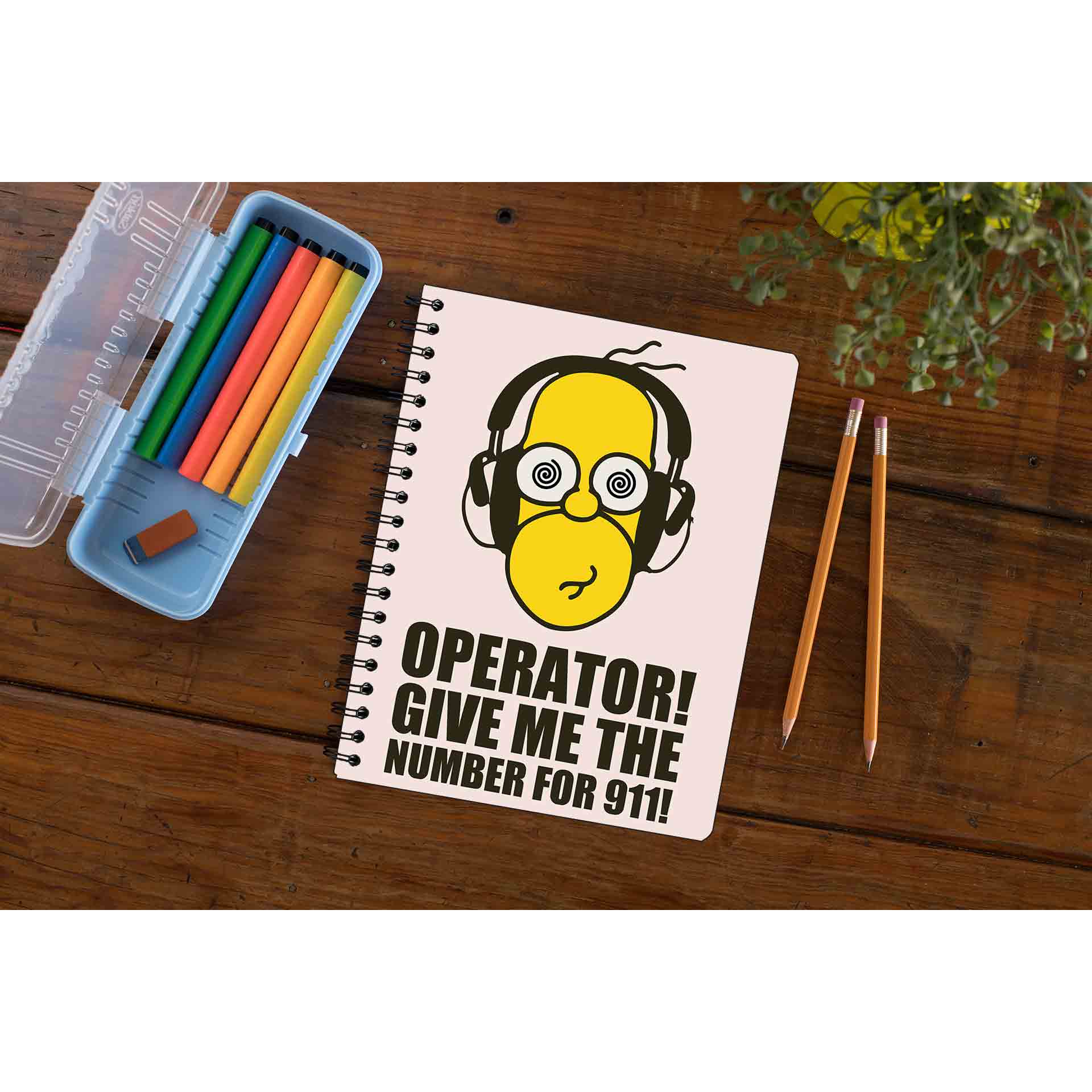 the simpsons number for 911 notebook notepad diary buy online india the banyan tee tbt unruled - homer simpson
