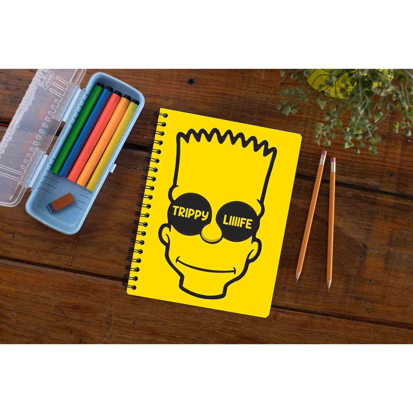 the simpsons trippy life notebook notepad diary buy online india the banyan tee tbt unruled - bart simpson