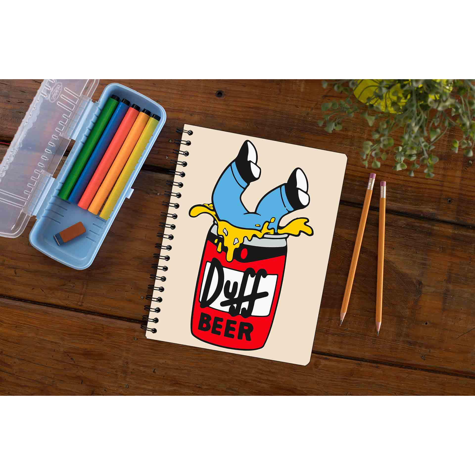 the simpsons duff beer notebook notepad diary buy online india the banyan tee tbt unruled - homer simpson