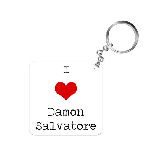 The Vampire Diaries Keychain - I Love Damon The Banyan Tee TBT